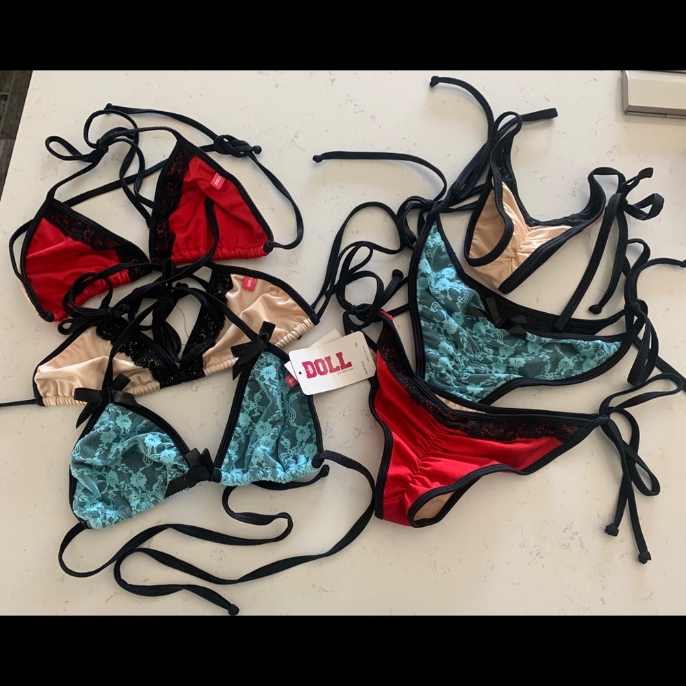 SOLD 🚫 Doll Swimwear Original Pucker back Bikinis